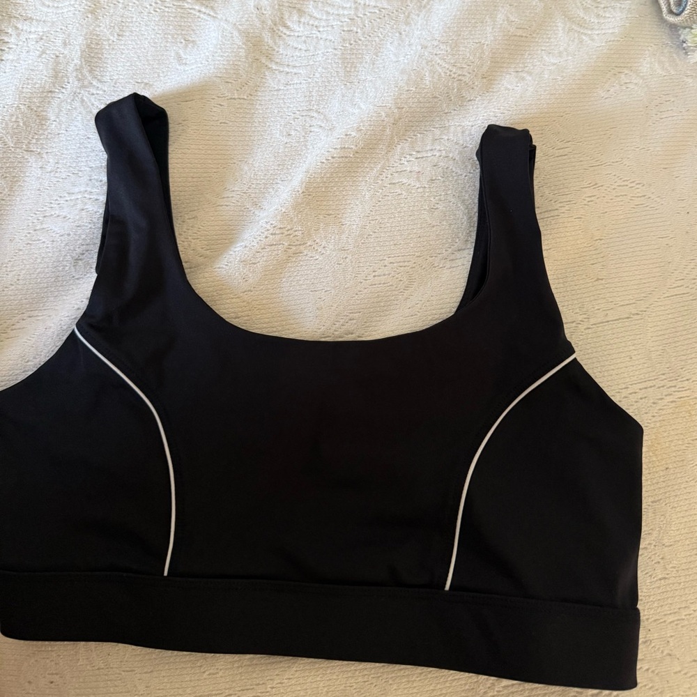 Black Fabletics sports bra